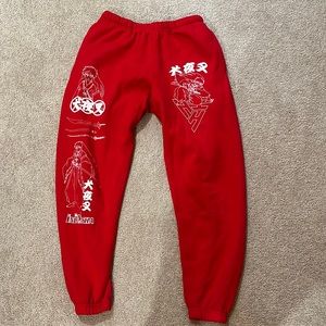 HYPLAND Inuyasha Small Red Sweat Pants